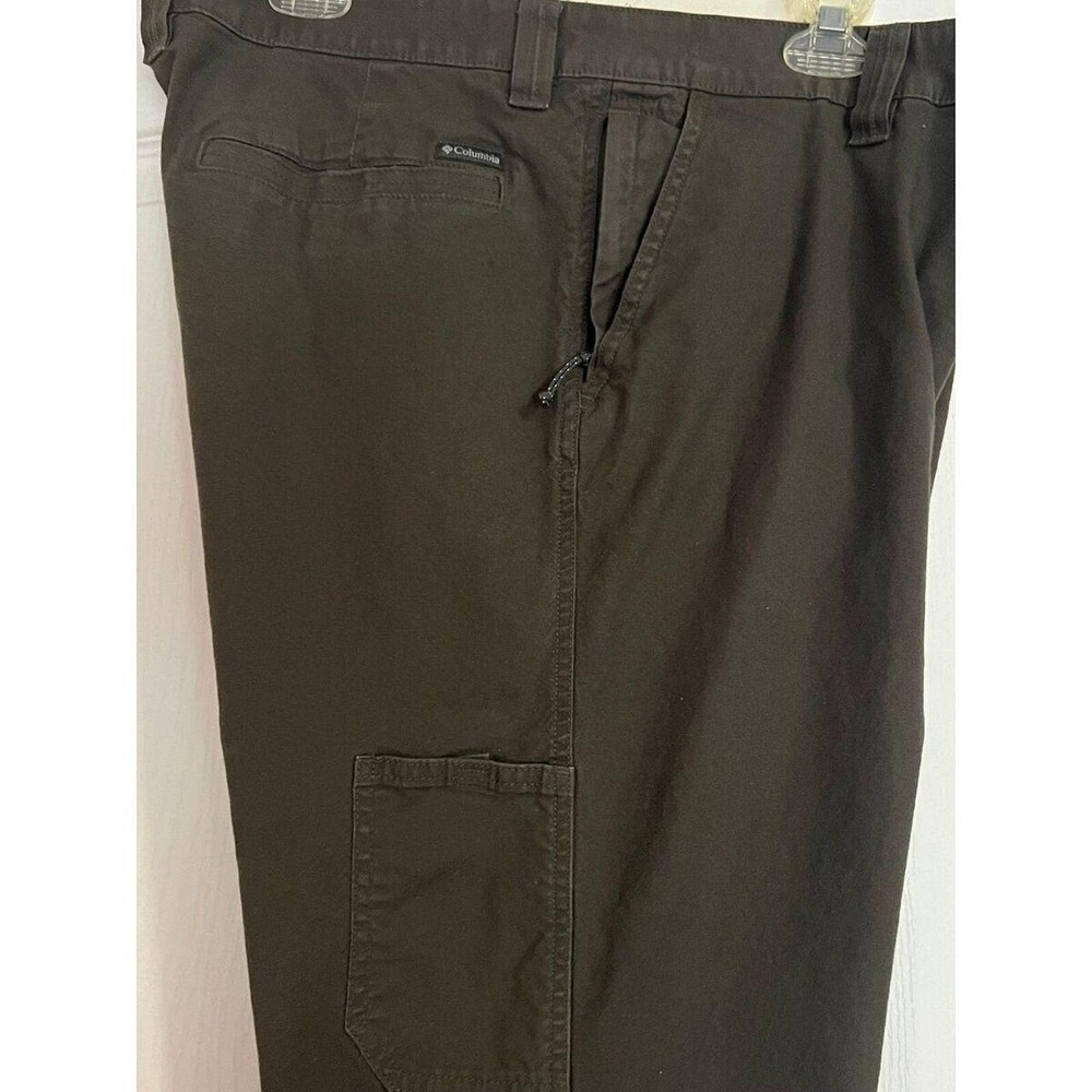 Columbia Men's Cargo Utility Pants Regular Fit Cotton Brown 36W/32L Straight Leg
